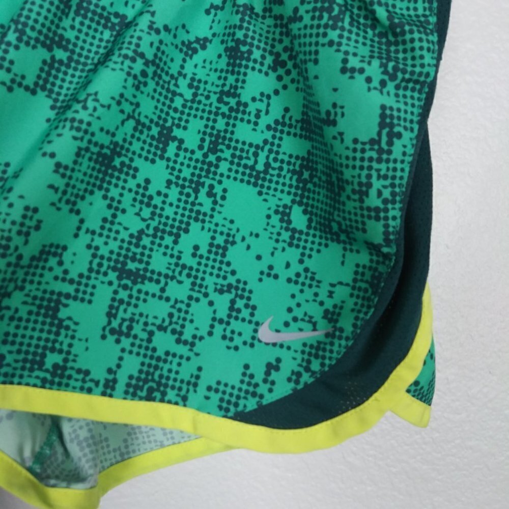 NIKE DRI-FIT Running Shorts Women's size L Green Printed - Picture 5 of 9